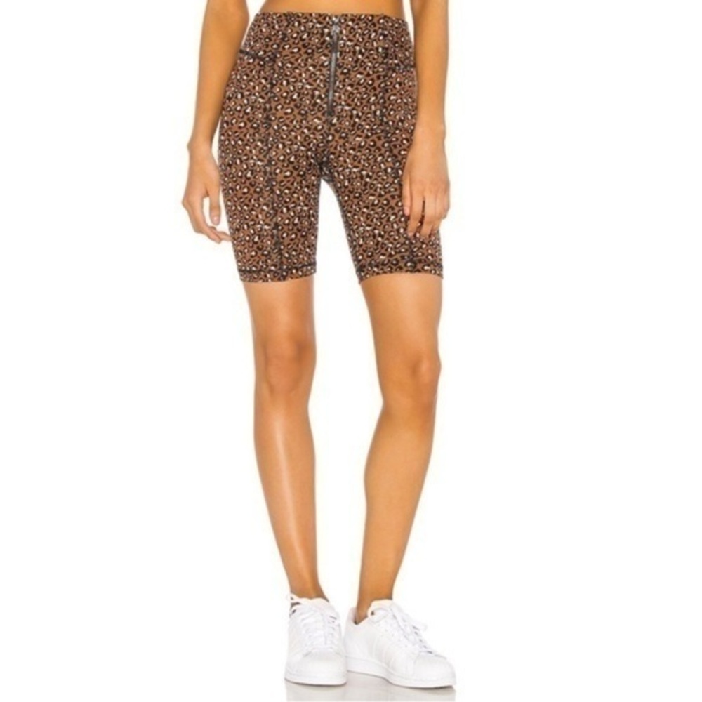 Free People Lucky Strike Leopard-Print Bike Shorts